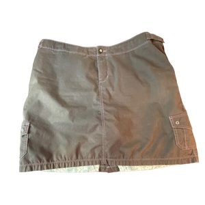 Horny Toad Women's Brown Stripe Cargo Skirt Skort Size 14